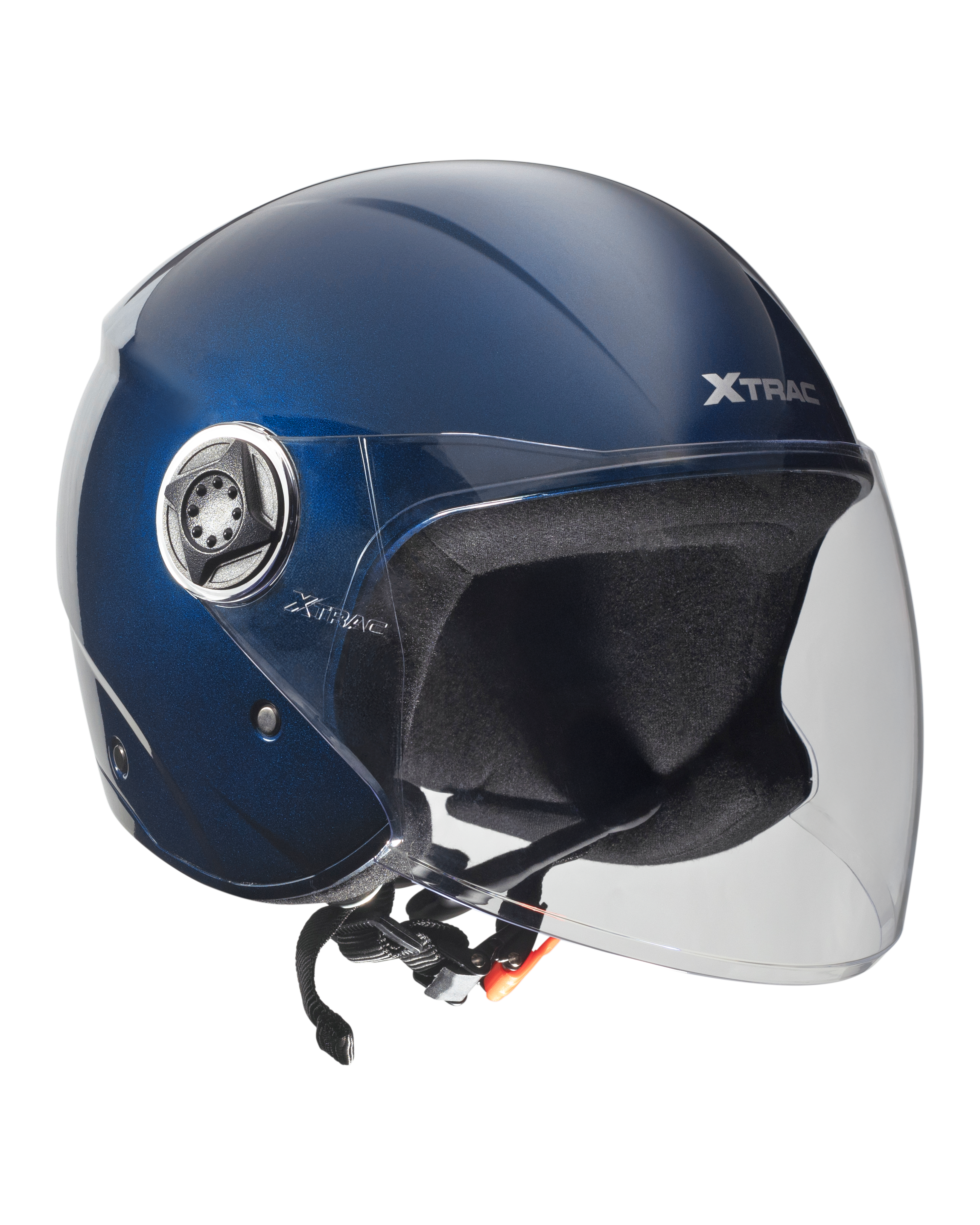 Xtrac Fit ISI Certified Half Face Bike Helmet with Clear Visor | Lightweight Open Face Helmet for Men & Women
